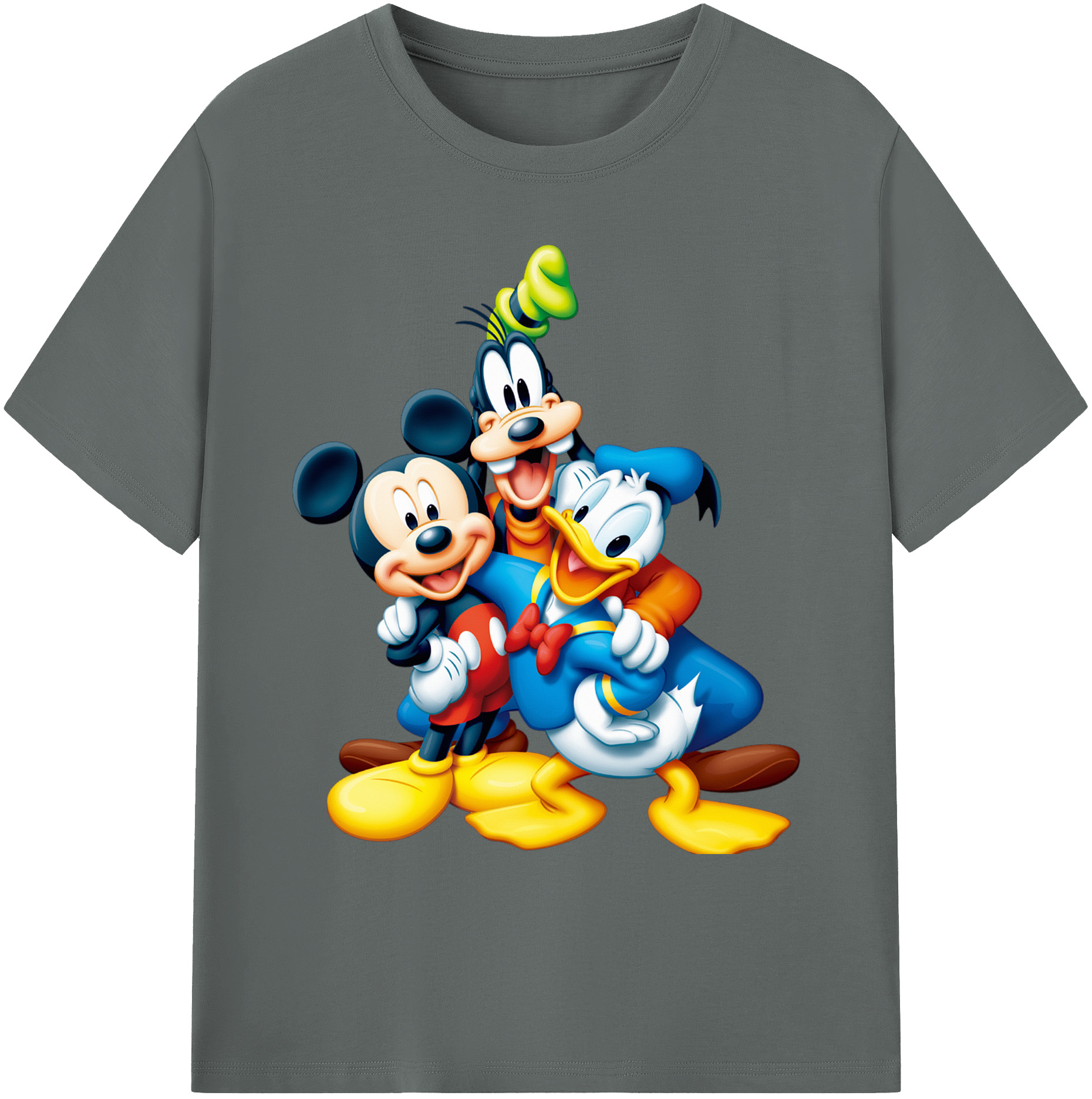 ミッキーマウス Mickey Mouse 綿100％ メンズ半袖Tシャツ｜肌触りやわらか＆通気性